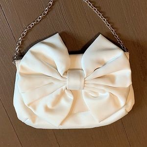RSVP satin clutch purse